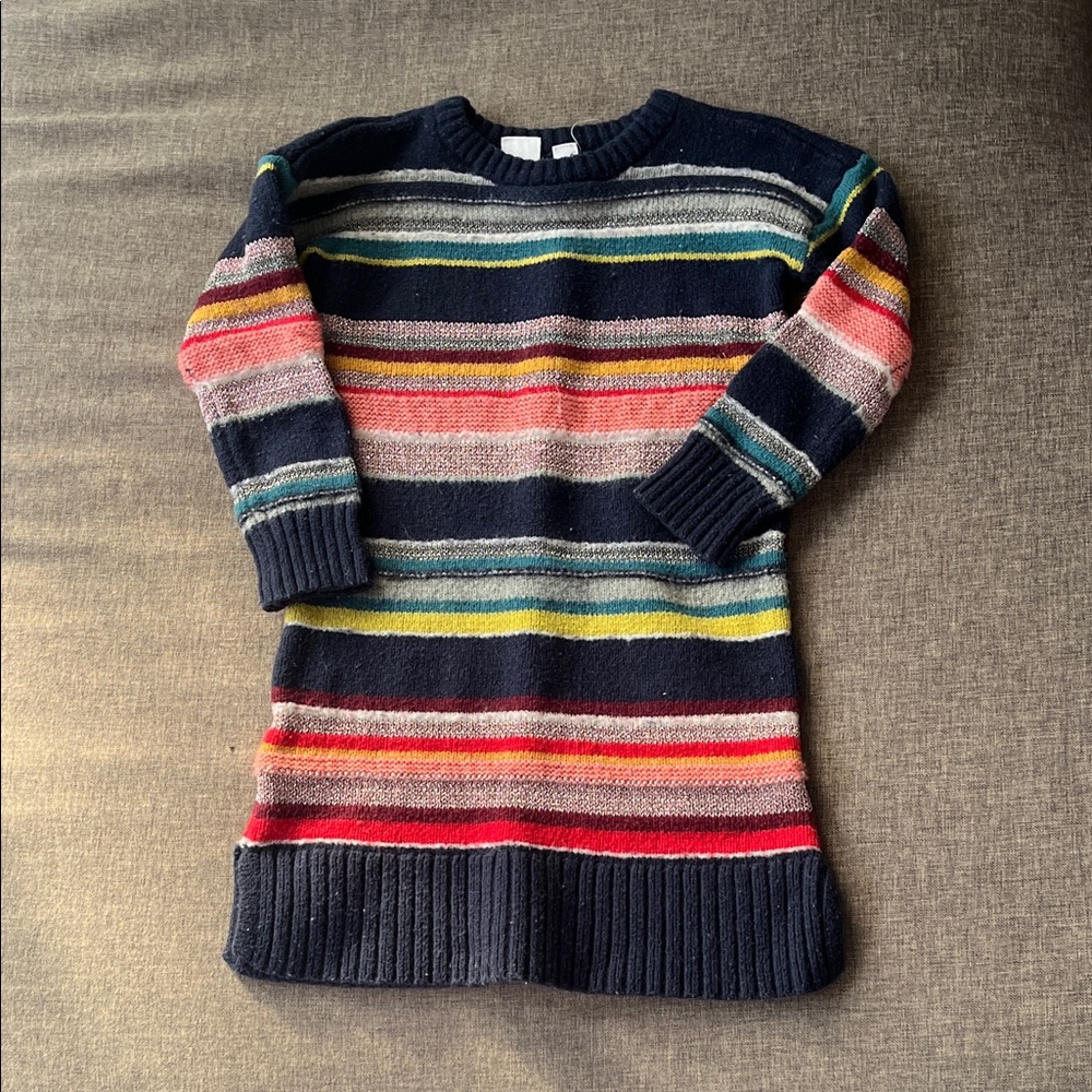 GAP Kids XS Striped Multicolor Sweater Dress